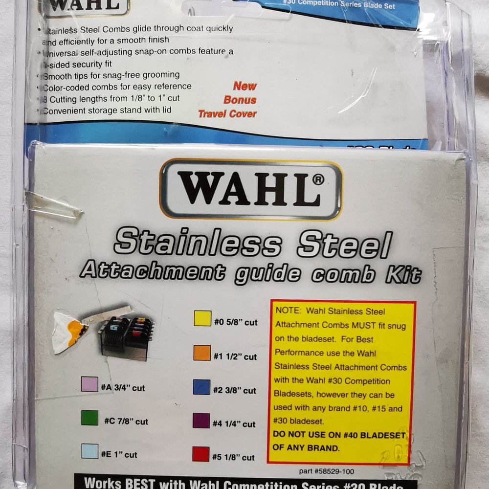 Wahl Stainless Steel Attachment Guide Comb 3390-100 for Pet Grooming